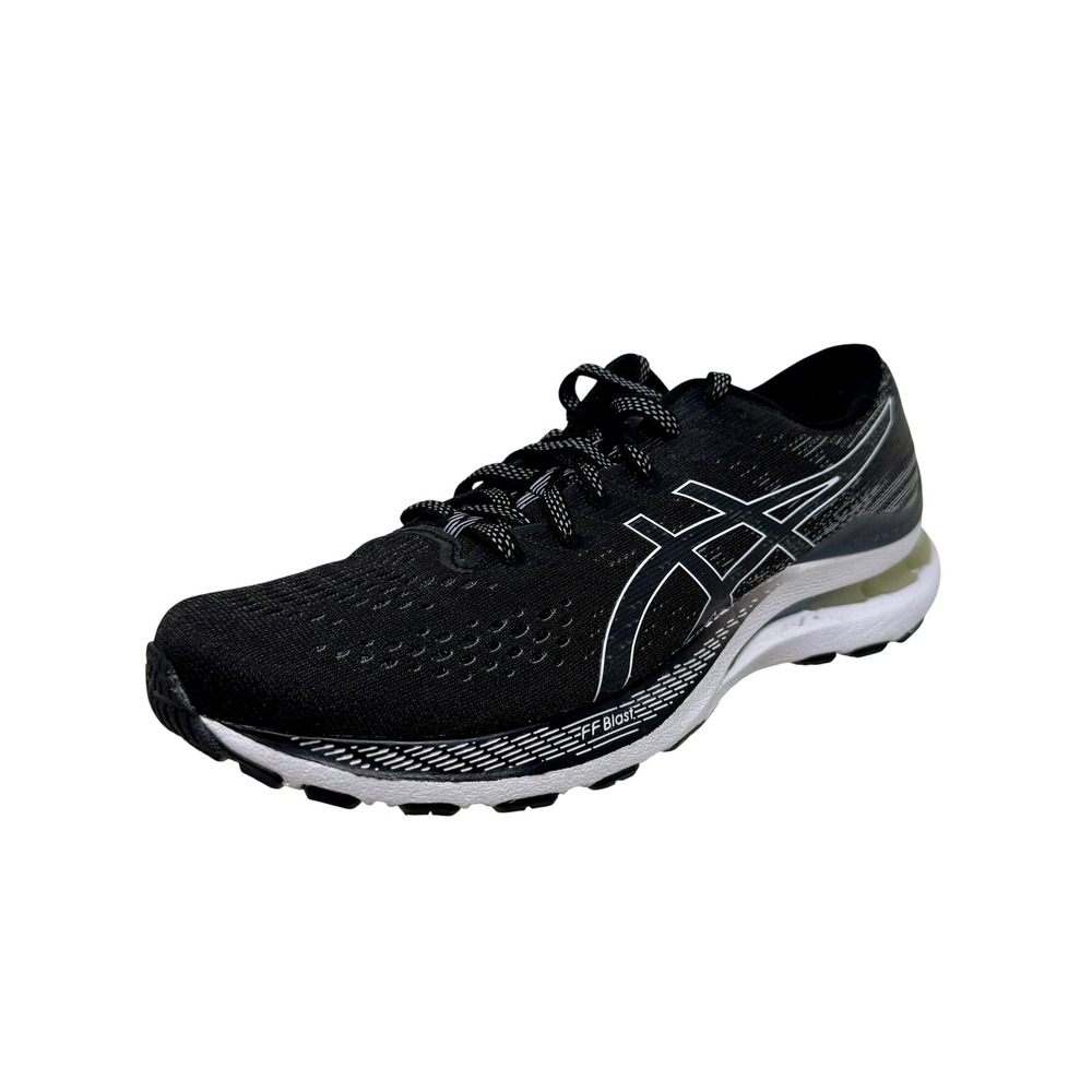 ASICS Gel-Kayano 28 Women's Sz 8.5 Wide Running Shoes Black White 1012B046